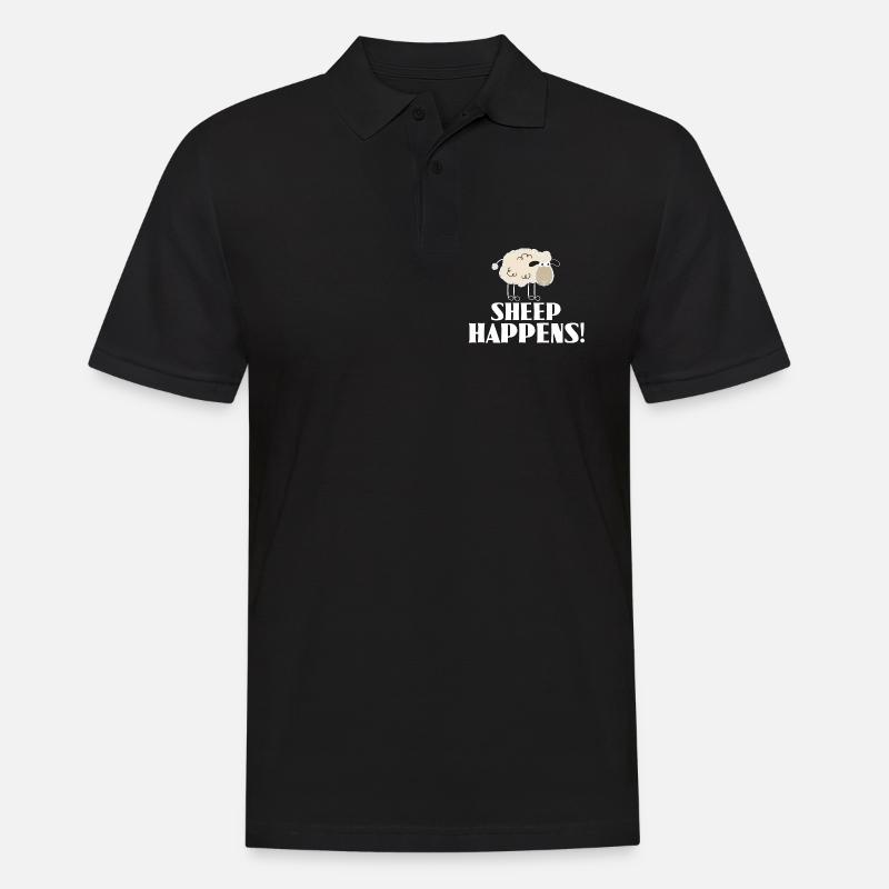 SHEEP HAPPENS - c'est comme ça - Polo Homme - noir