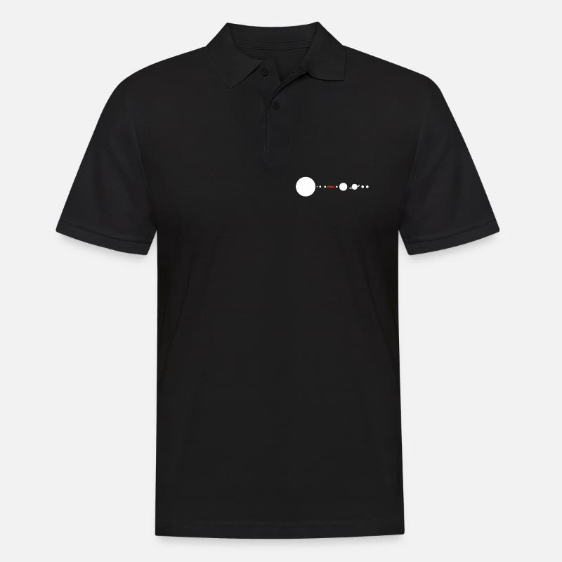Tesla in Space Solar System SpaceX - Männer Poloshirt - Schwarz