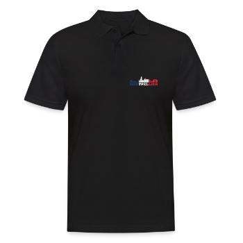 Montpellier City Skyline Frankreich Wahrzeichen Karte - Männer Poloshirt - Schwarz - Vorne - Kai (181cm)