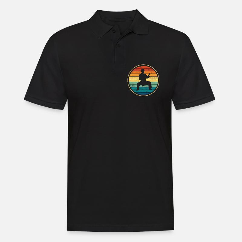 Karate Kampfsport - Männer Poloshirt - Schwarz