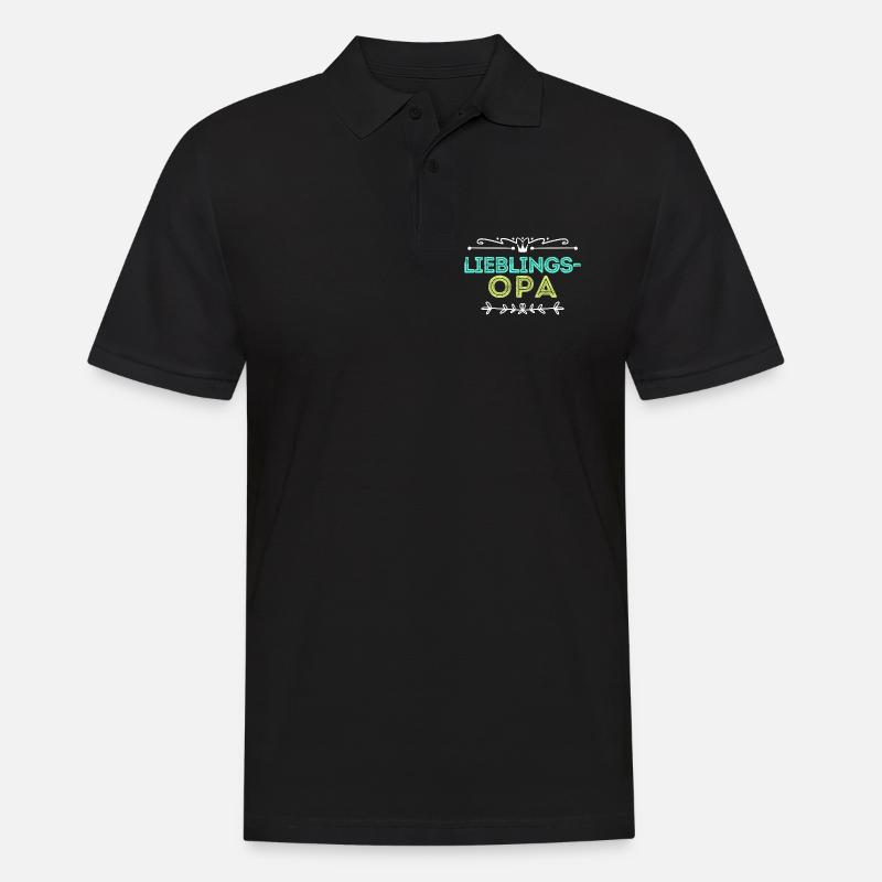 Statement Lieblingsopa Opa Großvater - Männer Poloshirt - Schwarz
