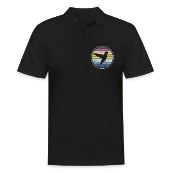 Kolibri - Männer Poloshirt - Schwarz - Vorne - Kai (181cm)