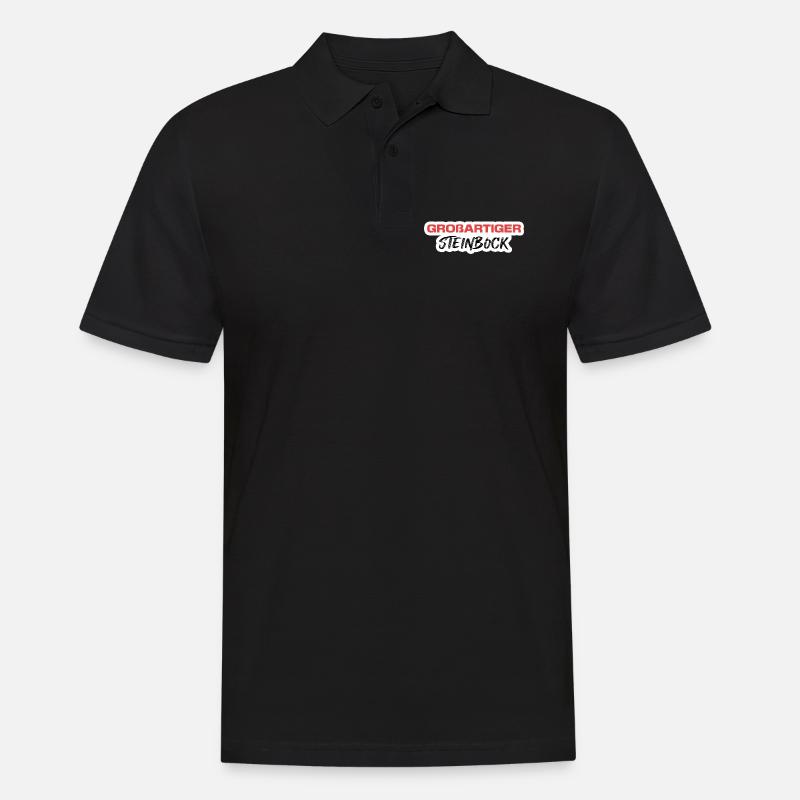 Steinbock Statement Tierkreiszeichen Esoterik - Männer Poloshirt - Schwarz