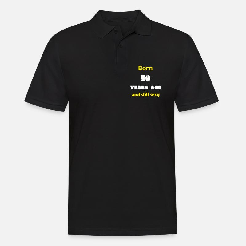die lustigsten geschenke, born 50 - Männer Poloshirt - Schwarz