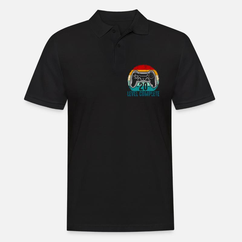 Retro-Controller-Level abgeschlossen - Männer Poloshirt - Schwarz