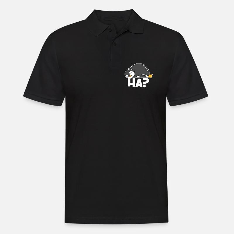 Kalt Pinguin Tier Spruch Antarktis Seevogel - Männer Poloshirt - Schwarz