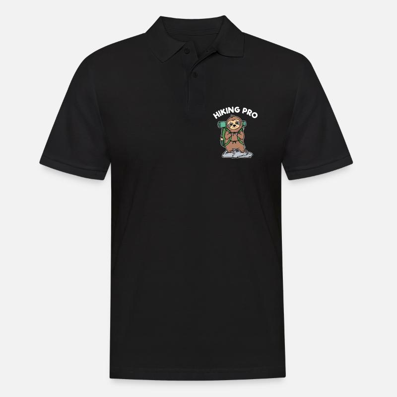 Wandern Wanderer Wanderung Statement Wanderwege - Männer Poloshirt - Schwarz