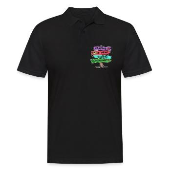 Camping Statement Wanderlust Wanderer Herz Camper - Männer Poloshirt - Schwarz - Vorne - Kai (181cm)