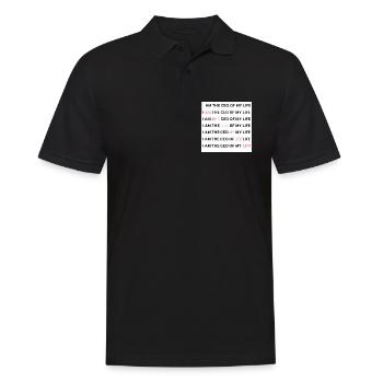 I AM THE CEO OF MY LIFE - Männer Poloshirt - Schwarz - Vorne - Kai (181cm)