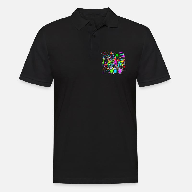 Spraydose Strassenkunst Wildstyle Graffite Sprayer - Männer Poloshirt - Schwarz