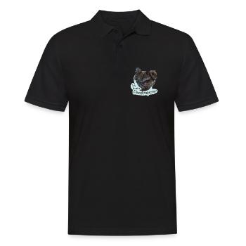 The Plush Raptors - Men's Polo Shirt - black - Front - Kai (181cm)