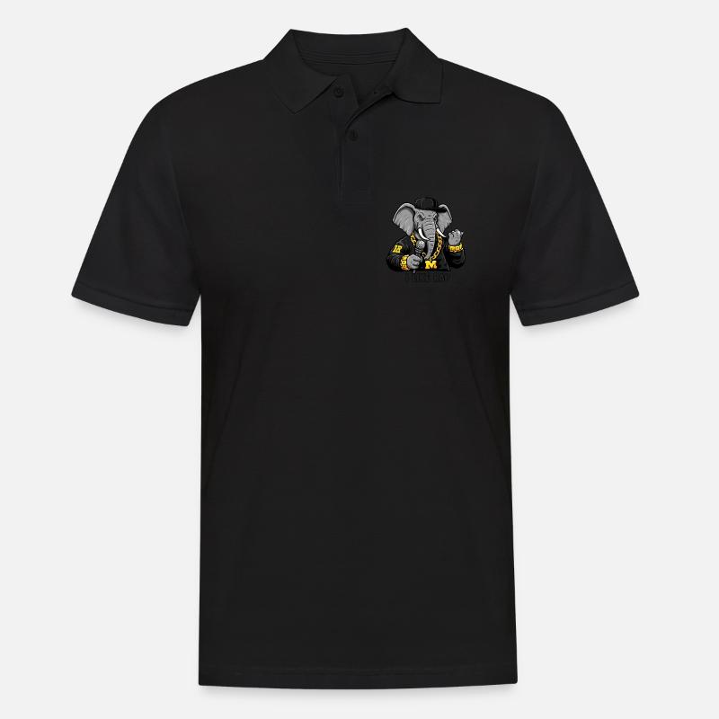 Elephant Rapper: Rap Style und Attitude! - Männer Poloshirt - Schwarz