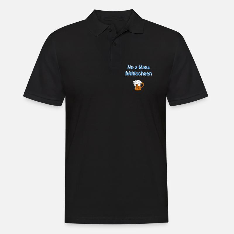 no a mass, bierglas, feste - Männer Poloshirt - Schwarz