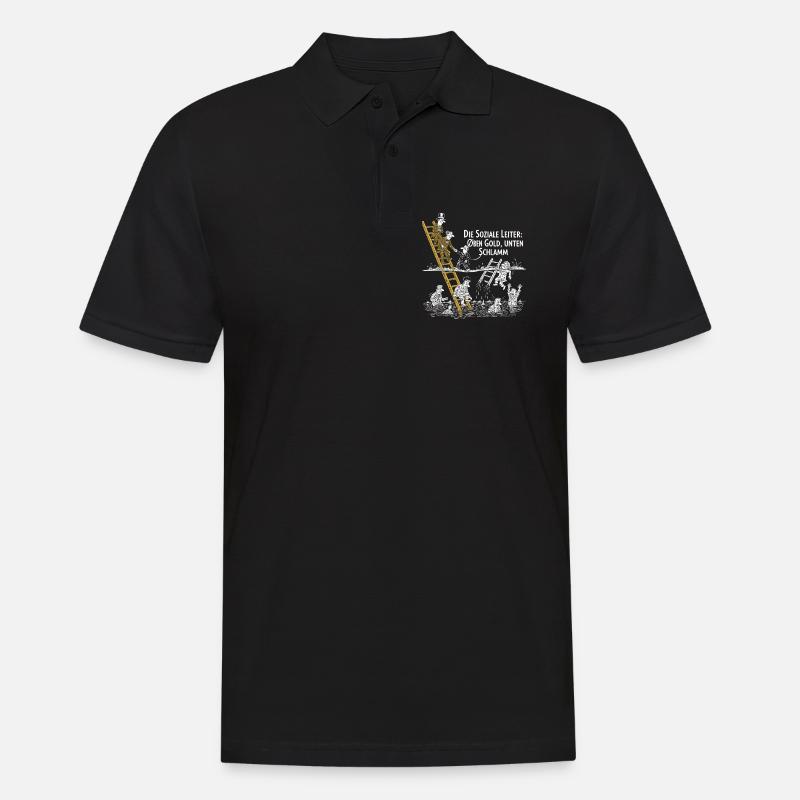 Die Soziale Leiter - Männer Poloshirt - Schwarz