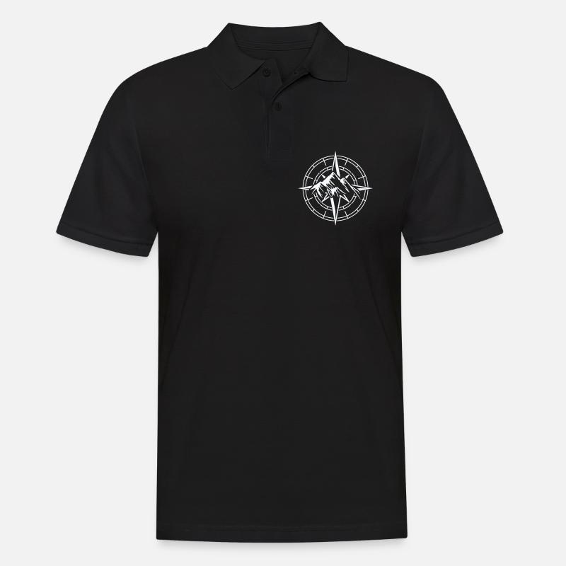 Conception de boussole d’aventure - Polo Homme - noir