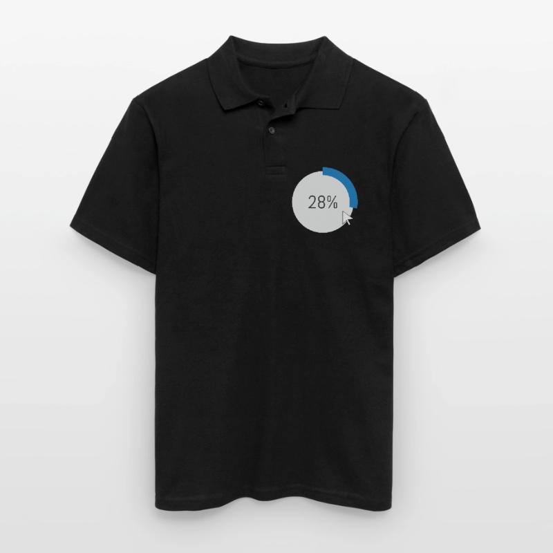 Blauer Fortschritt Ring IT Software PC Computer  Männer Poloshirt