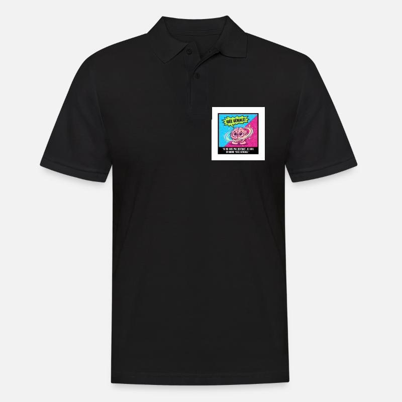 Geniale Idee Brain Pop - Männer Poloshirt - Schwarz