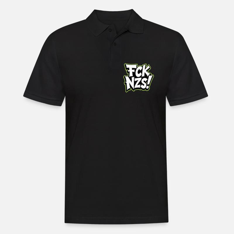 FCK NZS Statement gegen Rassismus - Männer Poloshirt - Schwarz