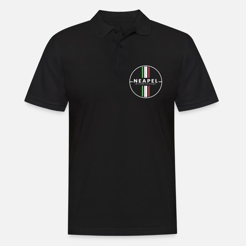 Naples Coordinates - Men's Polo Shirt - black