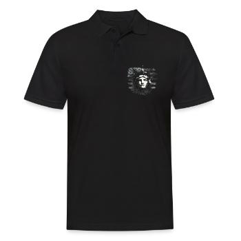 Statue de la Liberté avec drapeau américain - Polo Homme - noir - Devant - Kai (181cm)