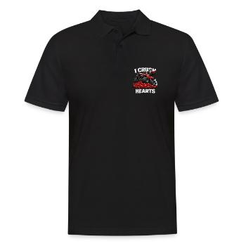 Saint-Valentin Je Brise le cœur Monstre vampire - Polo Homme - noir - Devant - Kai (181cm)