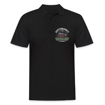 Gartenbahn Eisenbahn Garten Spur G Modelleisenbahn - Männer Poloshirt - Schwarz - Vorne - Kai (181cm)
