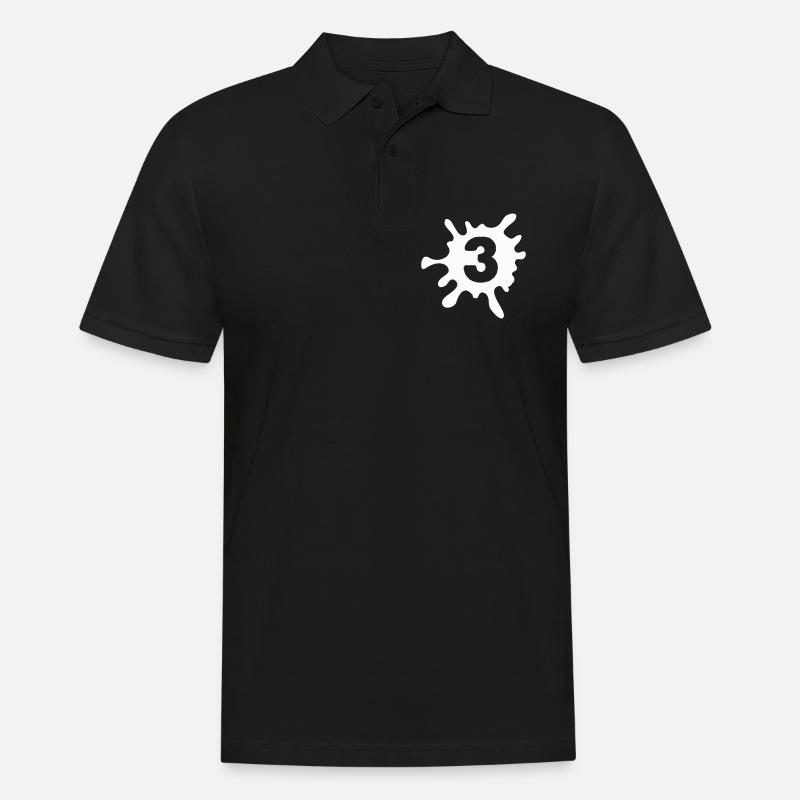 klecks_3- - Männer Poloshirt - Schwarz