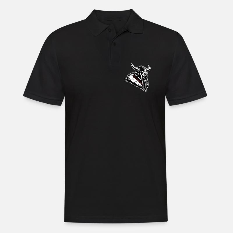Wikinger-Eroberer, nordisches Maskottchenprofil Krieger - Männer Poloshirt - Schwarz