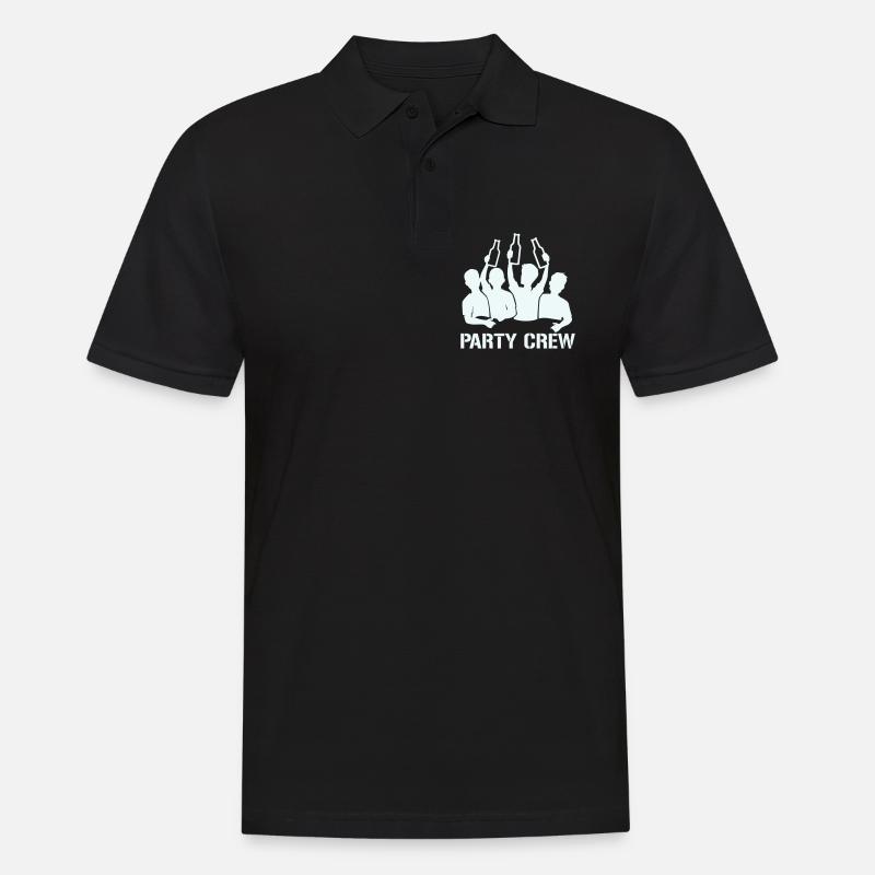 Bottle Raise Party Crew - Männer Poloshirt - Schwarz