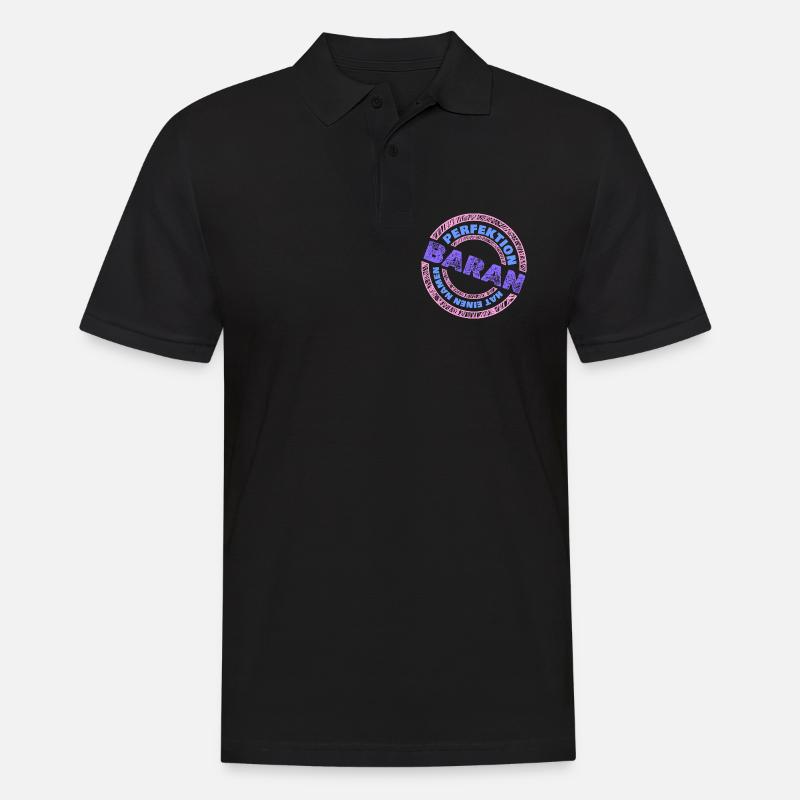 Perfekt Baran - Männer Poloshirt - Schwarz