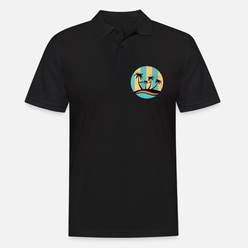 Beach Circle - Männer Poloshirt - Schwarz