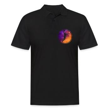 JOUEUR DE BASKET COOL AU BASKET COLORÉ - Polo Homme - noir - Devant - Kai (181cm)