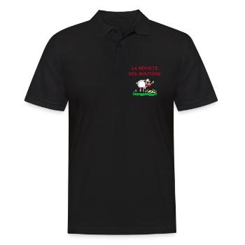 La révolte des moutons - Polo Homme - noir - Devant - Kai (181cm)