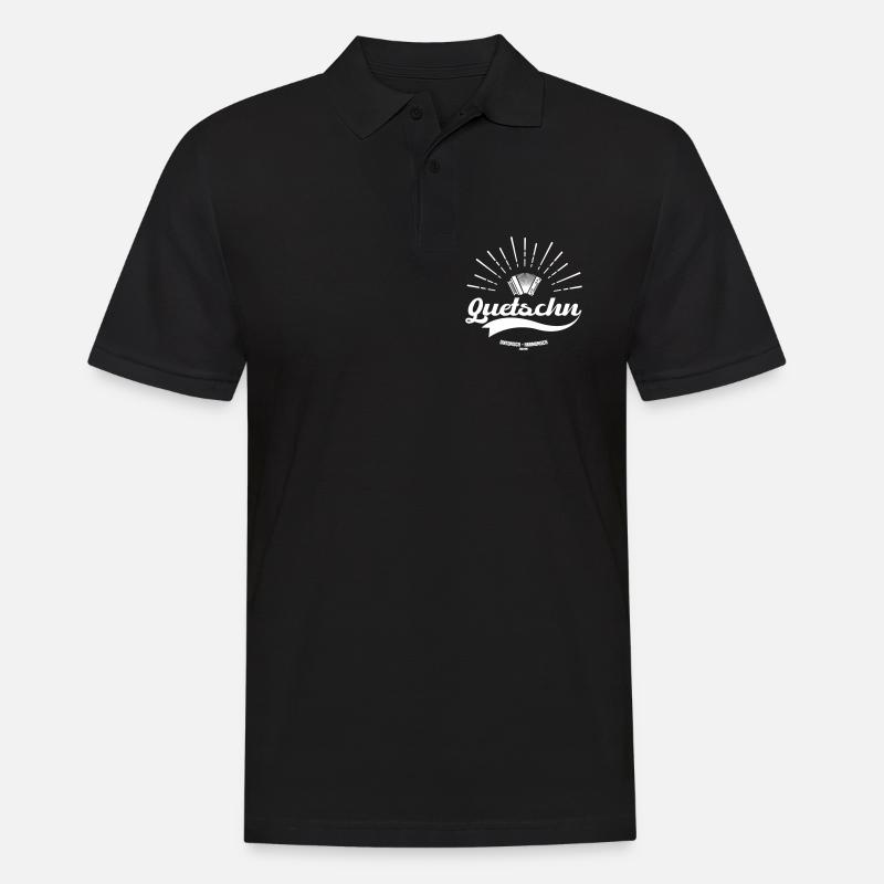 Quetschn diatonisch harmonisch | ZiachON! - Männer Poloshirt - Schwarz