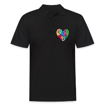 Worry less is the advice # - Men's Polo Shirt - black - Front - Kai (181cm)
