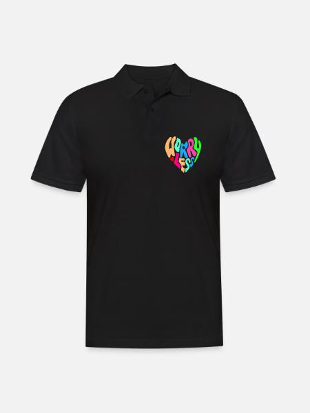 S’inquiéter moins, c’est le conseil # - Polo Homme - noir