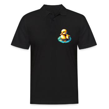 Entenküken Ente Ente - Männer Poloshirt - Schwarz - Vorne - Kai (181cm)