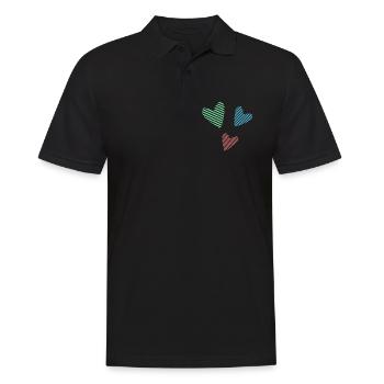 ALLES GUTE ZUM GEBURTSTAG. ALLES GUTE ZUM GEBURTSTAG. JAHRESTAG. - Männer Poloshirt - Schwarz - Vorne - Kai (181cm)