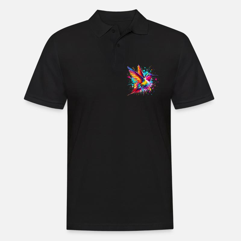 Kolibri - Männer Poloshirt - Schwarz
