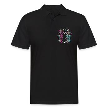 Drummer Boy Dessin - Polo Homme - noir - Devant - Kai (181cm)