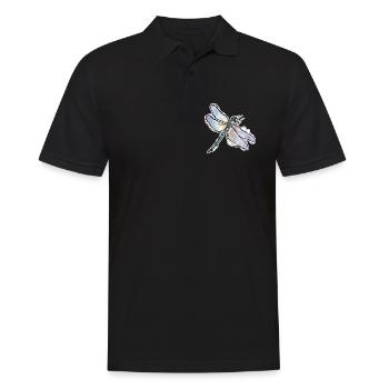 Libelle - Männer Poloshirt - Schwarz - Vorne - Kai (181cm)