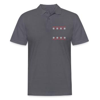 Ugly Sweater Christmas Pattern Snowflakes Cool - Men's Polo Shirt - charcoal grey - Front - Nico (186cm)