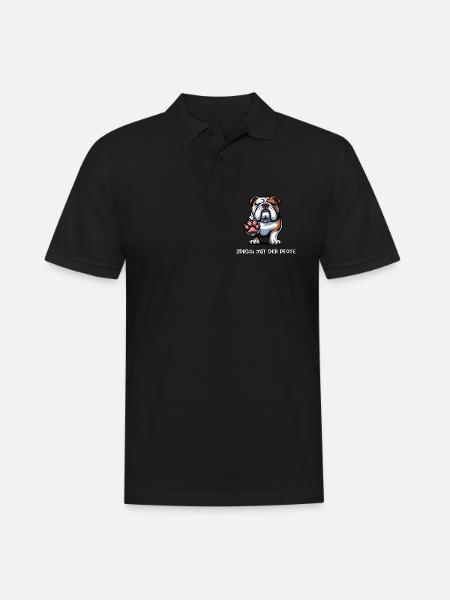 Tal med poten English Bulldog Bully Bully - Herre poloshirt - sort