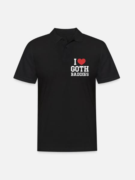 Ich liebe Goth-Bösewichte - Männer Poloshirt - Schwarz