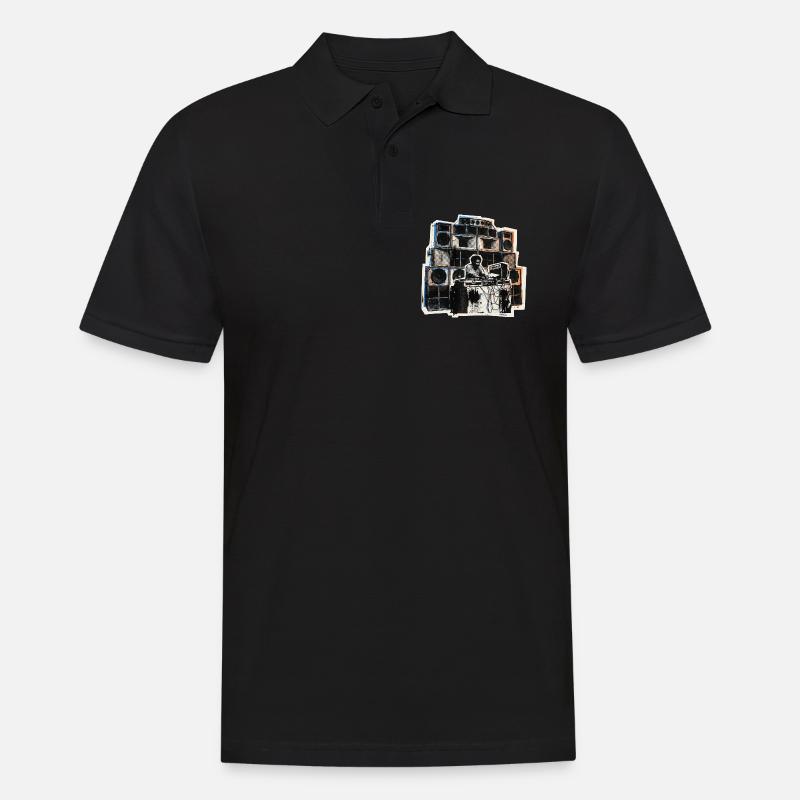 Dub Reggae Soundsystem Roots - Männer Poloshirt - Schwarz