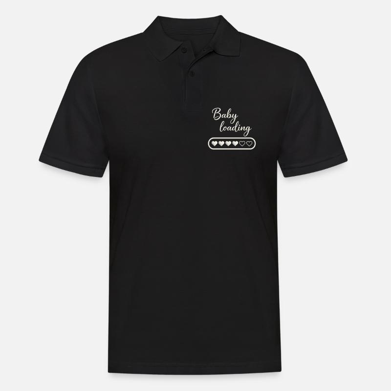 Baby loading - Männer Poloshirt - Schwarz
