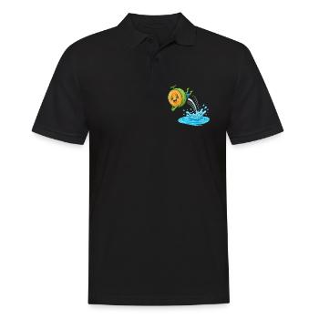 Éclaboussures de pastèque, ambiances de piscine d’été, mesdames - Polo Homme - noir - Devant - Kai (181cm)