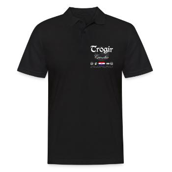Trogir Kroatien Streetwear Reise Souvenir - Männer Poloshirt - Schwarz - Vorne - Kai (181cm)