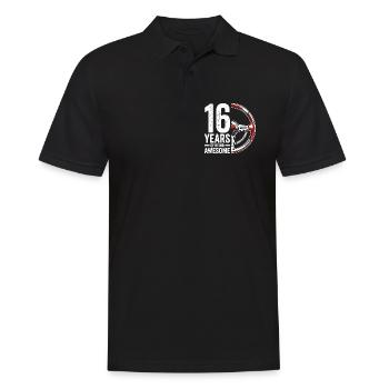 Sechzehn Jahre großartige Räder - Männer Poloshirt - Schwarz - Vorne - Kai (181cm)