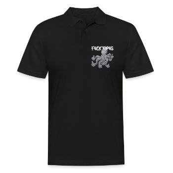 Fucktopuss – Dessin animé de la pieuvre espiègle - Polo Homme - noir - Devant - Kai (181cm)